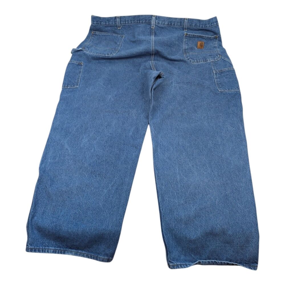 Carhartt B73 DST Double Knee Blue Jeans 50x32 Loose Fit Dungaree‎ - Picture 7 of 13